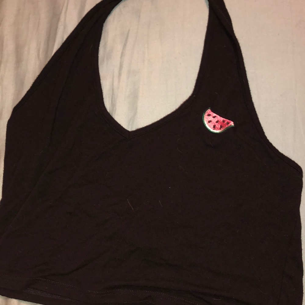 Watermelon Black halter top